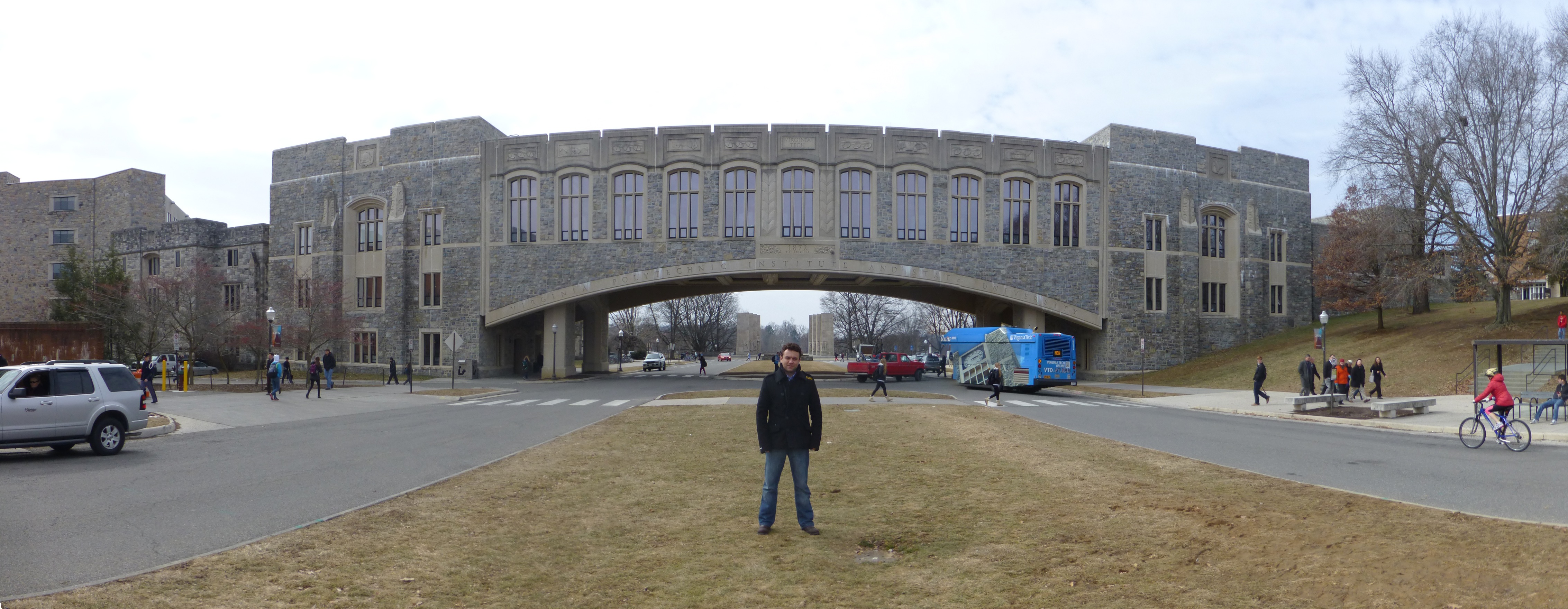 The main entrance to Virginia Tech - See, it really is overarching!